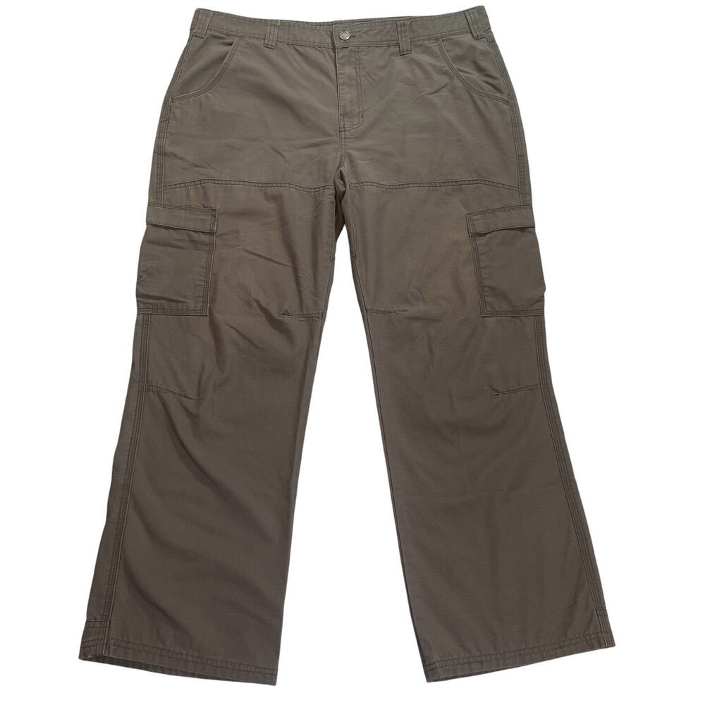 Men's Ripstop Cargo Pants Size 40x30 Brown Taupe Utility Workwear by Berne